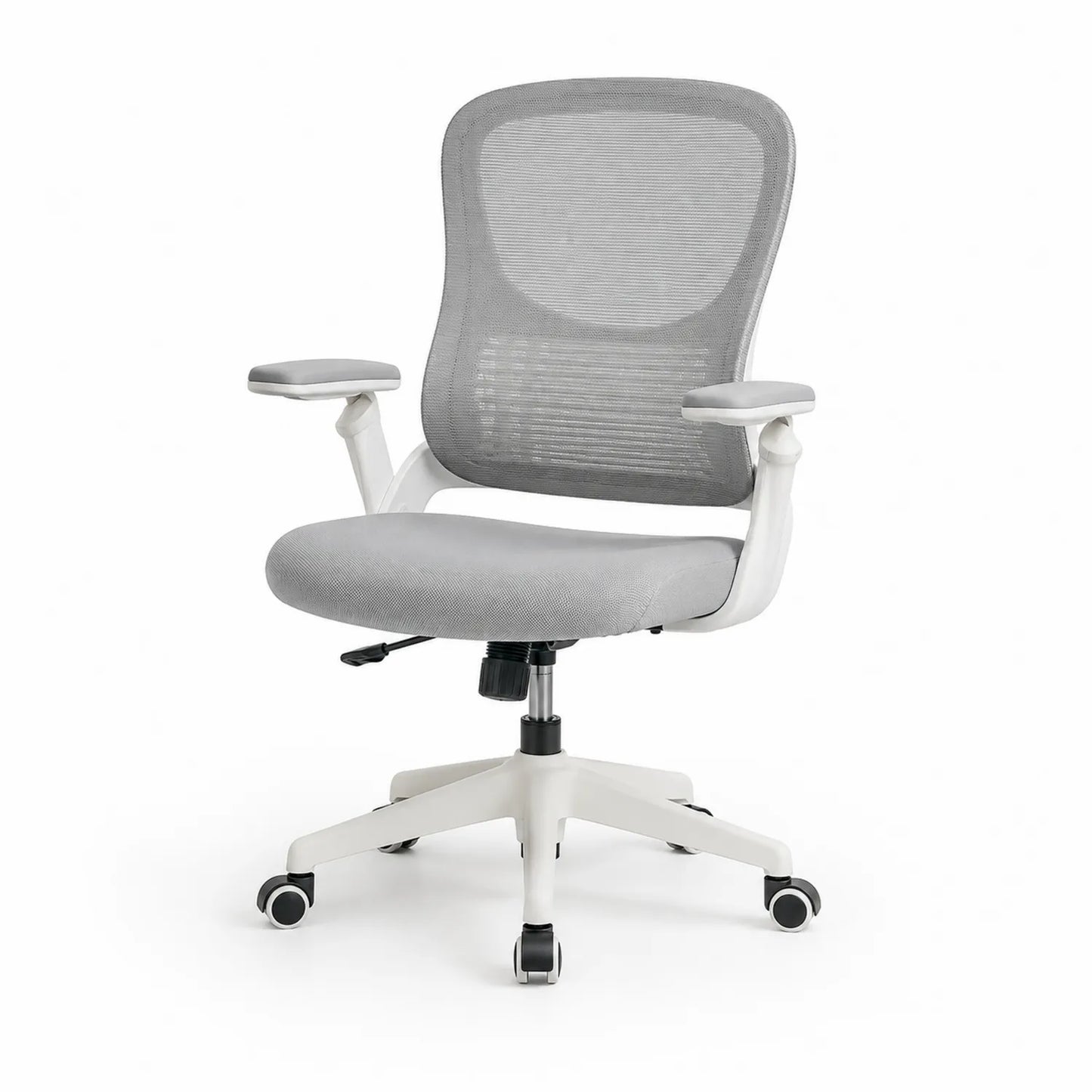 Chaise de bureau ergonomique en maille avec accoudoirs réglables et roulettes