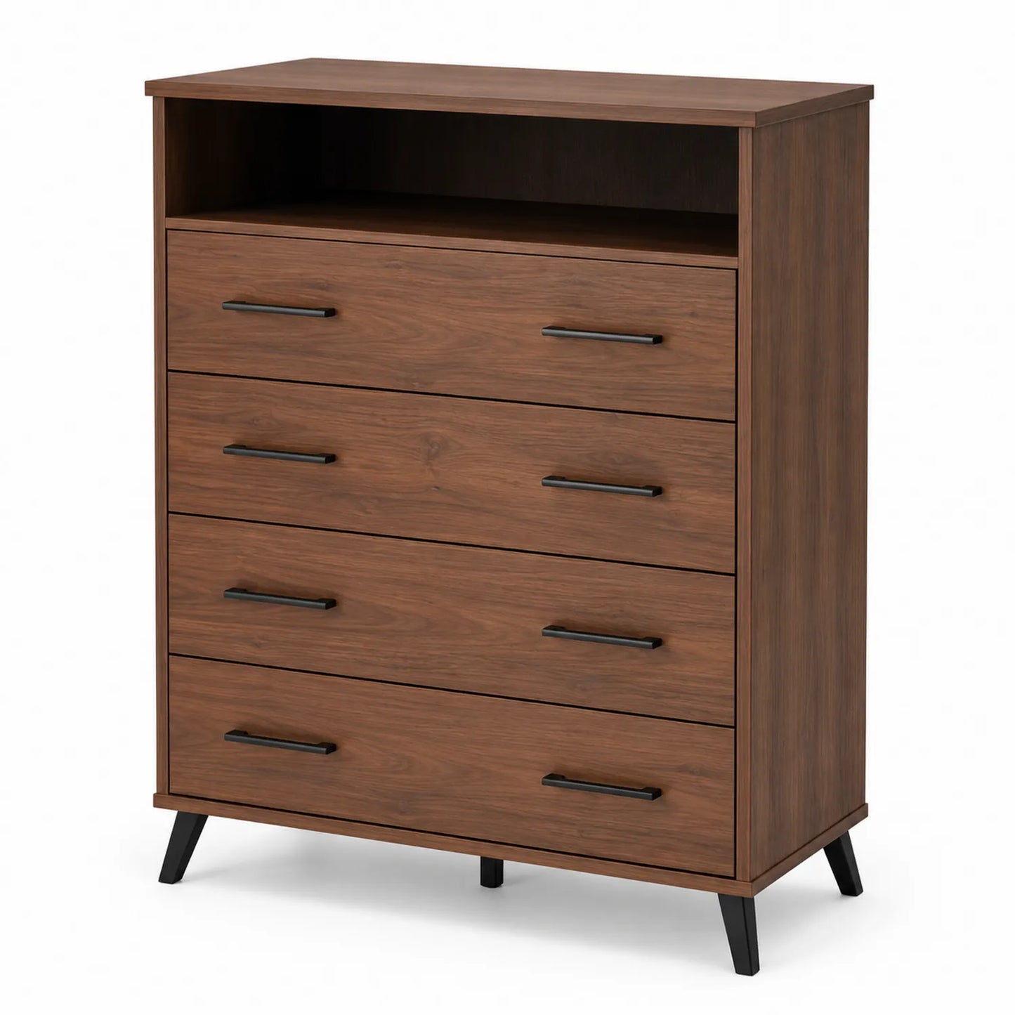 Commode en bois avec 4 tiroirs noyer