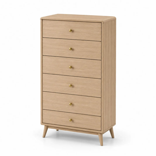 Commode 6 tiroirs en bois de chêne