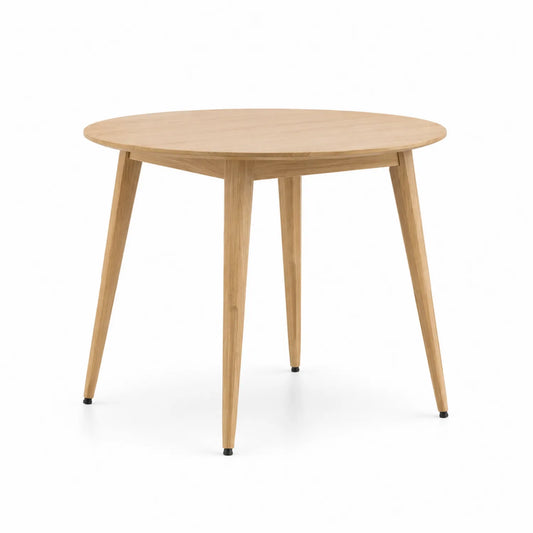Table ronde en chêne massif naturel 100 cm