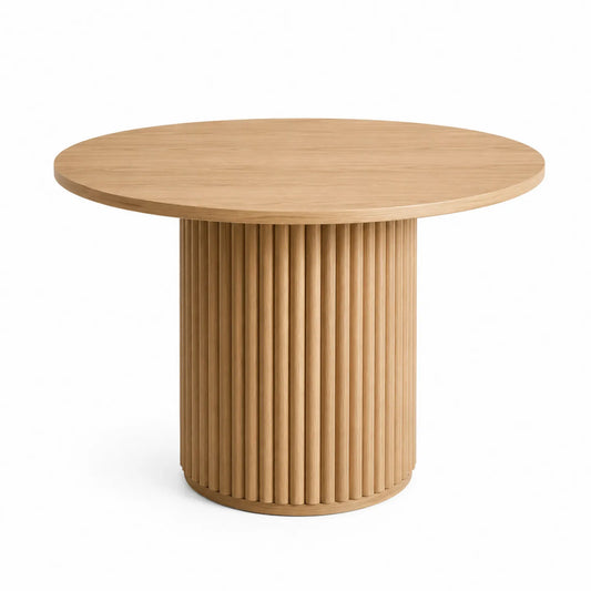 Table ronde en bois de chêne massif diamètre 120 cm
