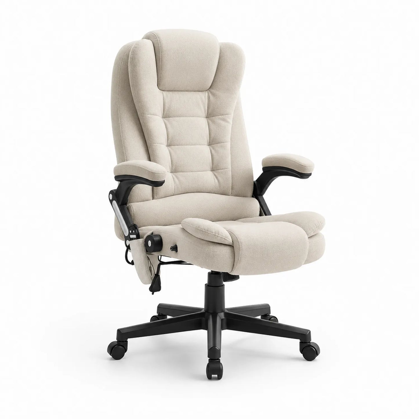 Chaise de bureau en tissu avec accoudoirs réglables